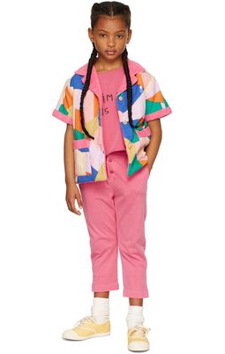 The Animals Observatory Kids Pink Geometric Forms Whale Jacket
