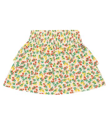 The Animals Observatory Kiwi floral cotton jersey skirt