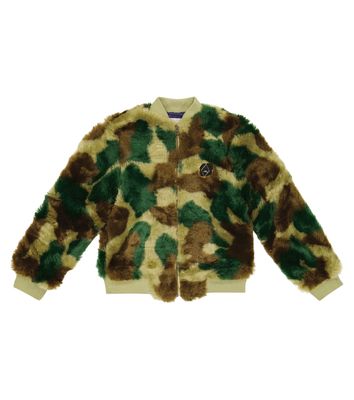 The Animals Observatory Lion camouflage faux fur jacket