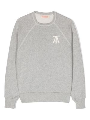 The Animals Observatory logo-embroidered cotton sweatshirt - Grey