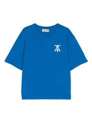 The Animals Observatory logo-print cotton T-shirt - Blue