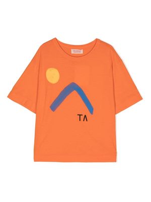 The Animals Observatory logo-print cotton T-shirt - Orange