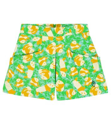 The Animals Observatory Monkey printed cotton shorts