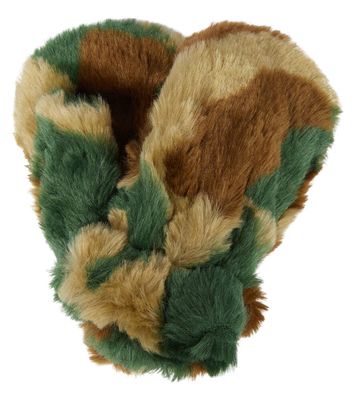 The Animals Observatory Patterned faux fur mittens