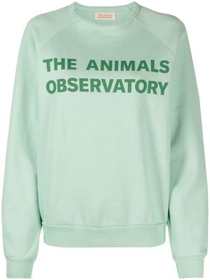 The Animals Observatory Perseus logo-print cotton sweatshirt - Green