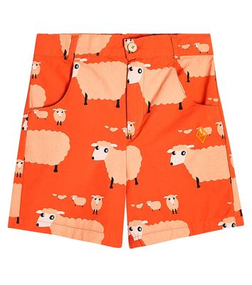 The Animals Observatory Pig printed cotton shorts