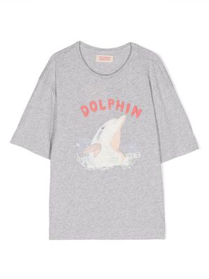 The Animals Observatory Rooster graphic-print cotton T-shirt - Grey