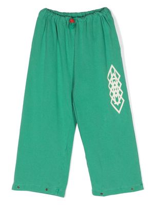 The Animals Observatory Stag logo-print track pants - Green