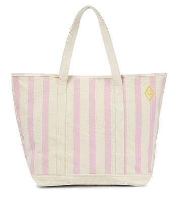 The Animals Observatory Striped cotton canvas tote