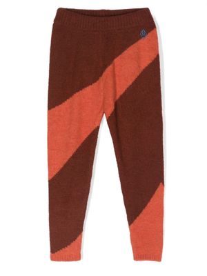 The Animals Observatory striped intarsia-knit trousers - Brown