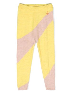The Animals Observatory striped intarsia-knit trousers - Yellow