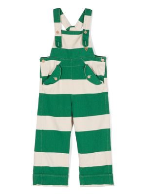 The Animals Observatory The Mule stripe-pattern jumpsuit - White