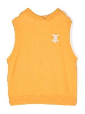 The Animals Observatory The Yak logo-patch vest - Yellow
