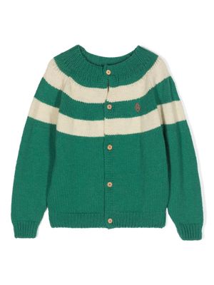 The Animals Observatory Toucan striped wool cardigan - Green