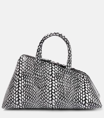 The Attico 24H Medium snake-effect leather tote bag