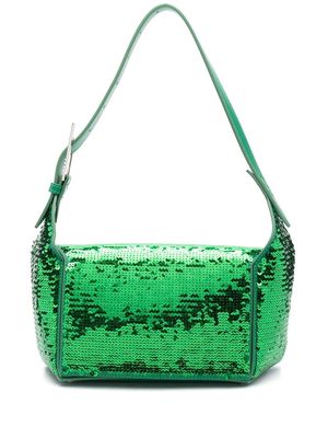 The Attico 7/7' sequin-embellished shoulder bag - Green