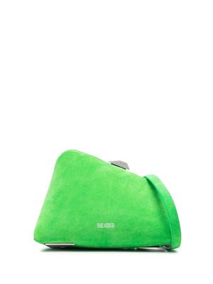 The Attico 8.30pm logo-print clutch bag - Green