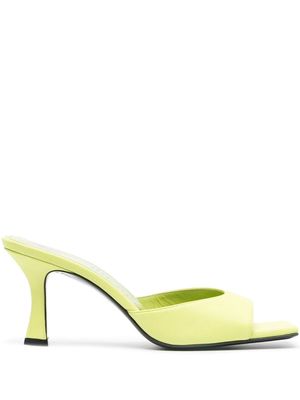 The Attico Anais 85mm leather mules - Green