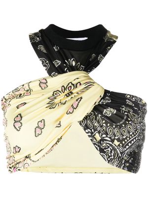 The Attico Asahi bandana-print top - Black