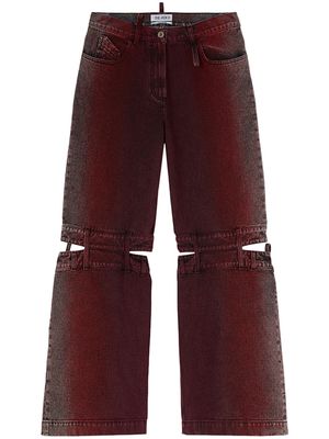 The Attico Ashton cut-out jeans - Red