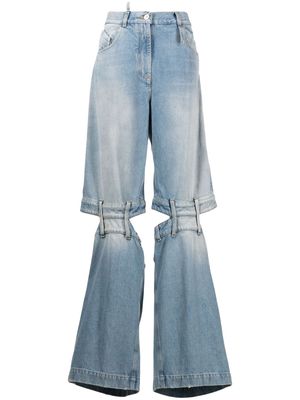 The Attico Ashton mid-rise wide-leg jeans - Blue