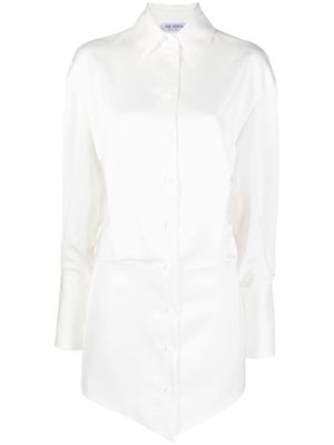The Attico asymmetric-design mini dress - White