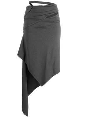 The Attico asymmetric midi skirt - Grey