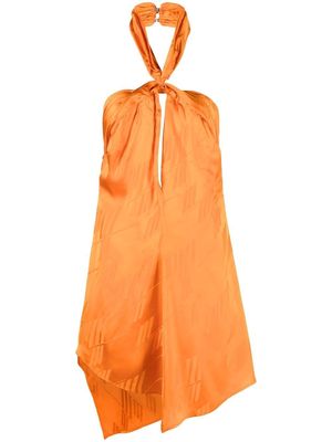 The Attico Becky halterneck dress - Orange
