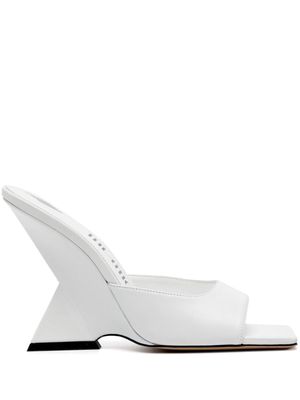 The Attico Cheope 105mm leather mules - White