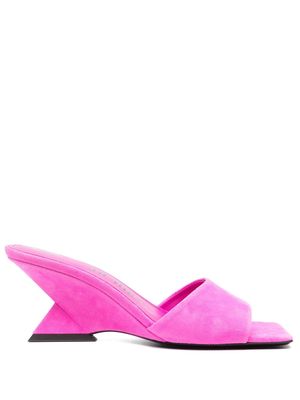 The Attico Cheope 75mm suede mules - Pink
