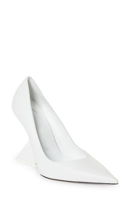 The Attico Cheope Pointed Toe Pump in White