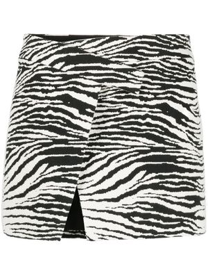 The Attico Clow zebra-print miniskirt - White