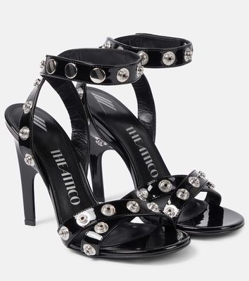 The Attico Cosmo embellished patent sandals