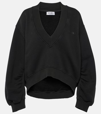 The Attico Cropped cotton fleece sweater