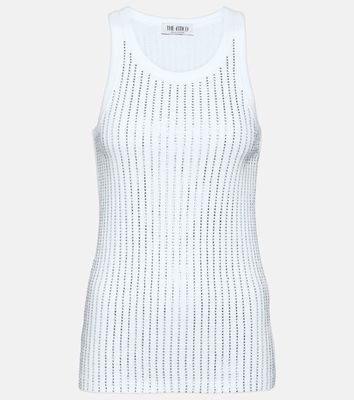 The Attico Crystal-embellished cotton top