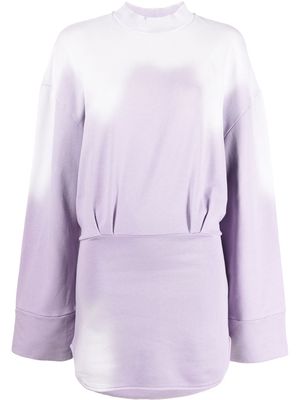 The Attico curved-hem minidress - Purple