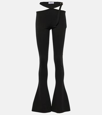 The Attico Cutout jersey flared pants