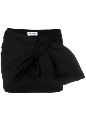 The Attico Daiki tie-knit mini skirt - Black
