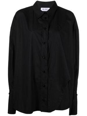 The Attico Diana asymmetric button-up shirt - Black