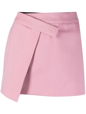 The Attico drape-detail mini skirt - Pink