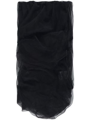 The Attico Eita semi-sheer minidress - Black