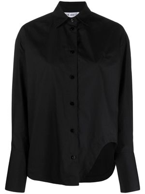 The Attico Eliza logo-embroidered cotton shirt - Black