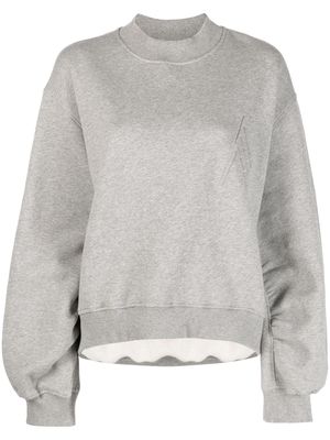 The Attico embossed-logo cotton sweatshirt - Grey