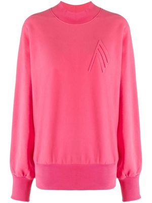The Attico embroidered-motif sweatshirt - Pink