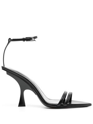 The Attico Ester 95mm leather sandals - Black