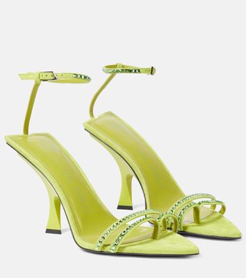 The Attico Ester embellished suede sandals