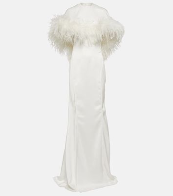 The Attico Feather-trimmed gown
