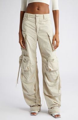The Attico Fern Cargo Pants in Ivory