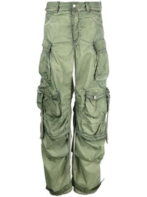 The Attico Fern low-rise cargo pants - Green