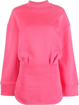 The Attico fitted sweatshirt dress - Pink